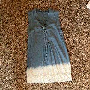 Denim Colored Casual Anthro Dress